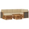 vidaXL Rohov&aacute; sofa sada s pol&scaron;t&aacute;řem 6 pcs Př&iacute;rodn&iacute;