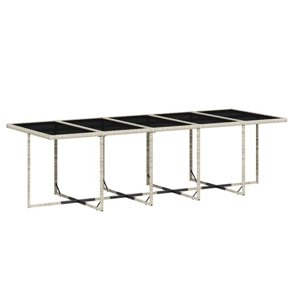 vidaXL 15d&iacute;ln&yacute; zahradn&iacute; j&iacute;deln&iacute; set s podu&scaron;kami světle &scaron;ed&yacute; polyratan