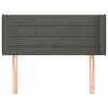 vidaXL Čelo postele typu u&scaron;&aacute;k tmavě &scaron;ed&eacute; 103x16x78/88 cm samet