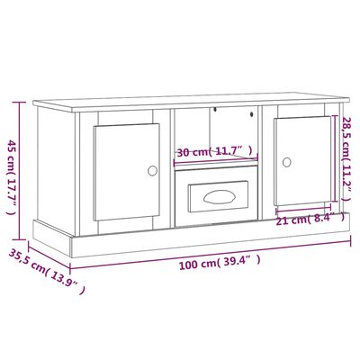 vidaXL TV skříňka bílá vysoký lesk 100 x 35,5 x 45 cm kompozitní dřevo