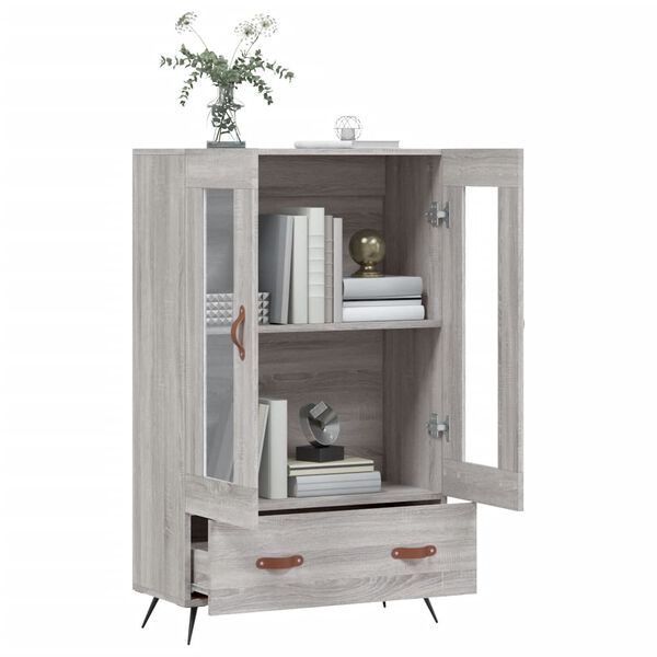 vidaXL Skř&iacute;ň highboard &scaron;ed&aacute; sonoma 69,5 x 31 x 115 cm kompozitn&iacute; dřevo