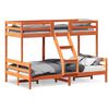 vidaXL Patrov&aacute; postel 80 x 200/120 x 200 cm voskově hněd&aacute; borov&eacute; dřevo