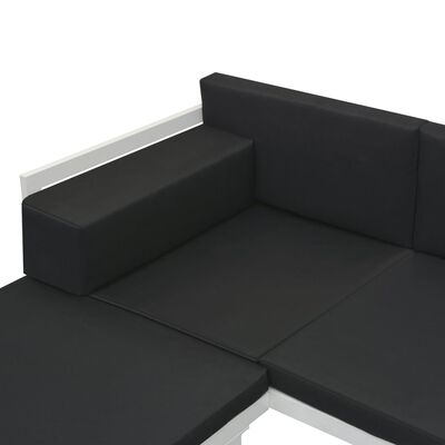 vidaXL 5dílná zahradní sedací souprava textilen hliník černá