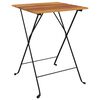 vidaXL Skl&aacute;dac&iacute; bistro stůl 55 x 54 x 71 cm masivn&iacute; teak a ocel
