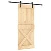 vidaXL Posuvn&eacute; dveře Přirozen&aacute; a čern&aacute; 85 x 210 cm