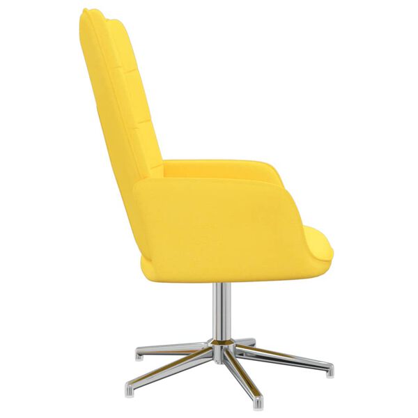 vidaXL Relaxačn&iacute; židle hořčicově žlut&aacute; textil