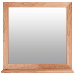 vidaXL N&aacute;stěnn&eacute; zrcadlo 55 x 55 cm masivn&iacute; ořechov&eacute; dřevo