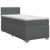 vidaXL Postel boxspring s matrac&iacute; s čelo Tmavě &scaron;ed&aacute; 80 x 200 cm Textil