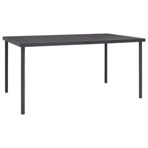 vidaXL Venkovn&iacute; j&iacute;deln&iacute; stůl antracitov&yacute; 150 x 90 x 74 cm ocel