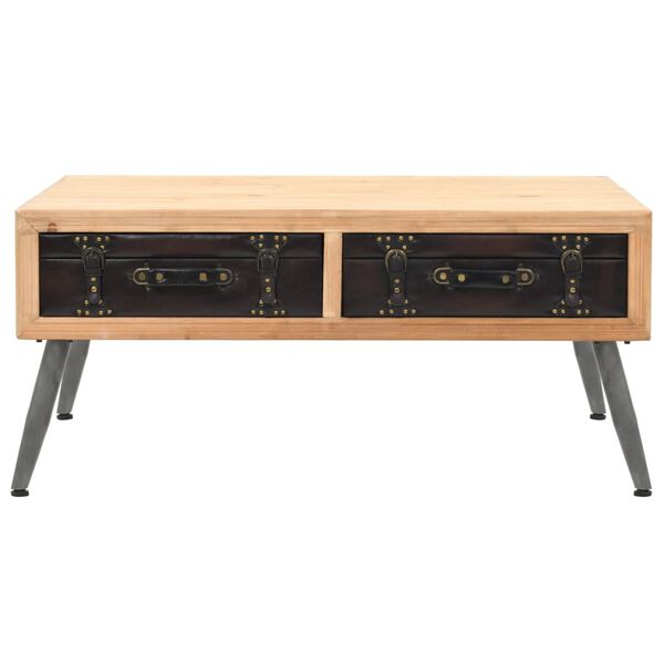 vidaXL Konferenční stolek masivní jedlové dřevo 115 x 55 x 50 cm