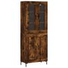 vidaXL Skř&iacute;ň highboard kouřov&yacute; dub 69,5 x 34 x 180 cm kompozitn&iacute; dřevo