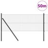 vidaXL Plotový sloupek. Šedá 50 x 0,8 m (19 x 19 mm síť) Ocel a PVC