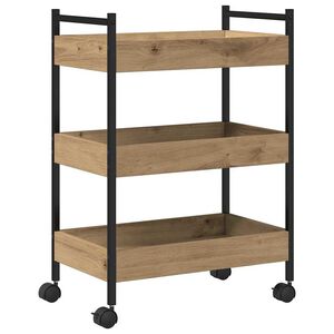vidaXL Kuchyňsk&yacute; voz&iacute;k Artisanov&yacute; dub 50 x 30 x 70 cm Kompozitn&iacute; dřevo