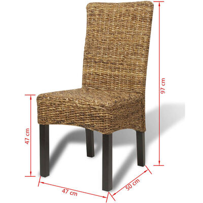 vidaXL Jídelní židle 2 ks abaka a masivní mangovníkové dřevo
