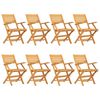 vidaXL Skl&aacute;dac&iacute; židle 8 ks 55x62x90 cm masivn&iacute; teak
