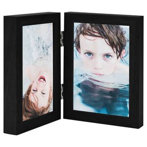 vidaXL Dvoud&iacute;ln&yacute; fotor&aacute;meček čern&yacute; 2 x (13 x 18 cm)