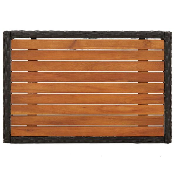 vidaXL Zahradn&iacute; polohovac&iacute; židle 2 ks se stolkem čern&eacute; polyratan