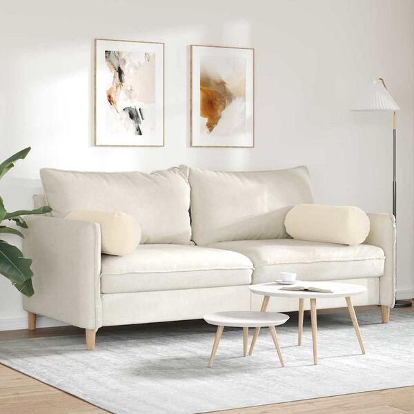 vidaXL Pol&scaron;t&aacute;ře 2 pcs B&eacute;žov&aacute; &Oslash; 25 x 70 cm Mikrovl&aacute;kno