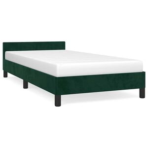 vidaXL R&aacute;m postele bez matrace tmavě zelen&aacute; 80 x 200 cm samet