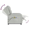 vidaXL Zvedací masážní křeslo světle šedé samet