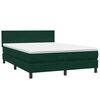 vidaXL Box spring postel s matrac&iacute; tmavě zelen&aacute; 160x210 cm samet