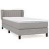 vidaXL Box spring postel s matrac&iacute; světle &scaron;ed&aacute; 90x190 cm textil