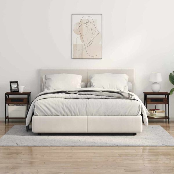 vidaXL Nočn&iacute; skř&iacute;ňka Hněd&yacute; dub 38 x 30 x 48 cm kompozitn&iacute; dřevo