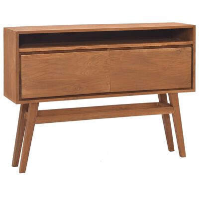 vidaXL Konzolový stolek 110 x 30 x 79 cm masivní teakové dřevo