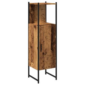 vidaXL Koupelnov&aacute; skř&iacute;ňka old wood 33 x 33 x 120,5 cm kompozitn&iacute; dřevo