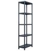 vidaXL Skladov&yacute; reg&aacute;l čern&yacute; 125 kg 60 x 30 x 180 cm plastov&yacute;