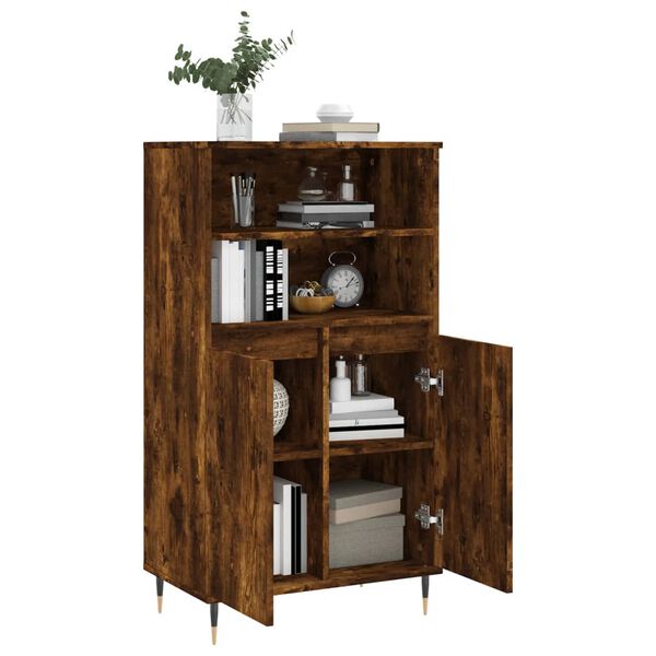 vidaXL Skříň highboard kouřový dub 60 x 36 x 110 cm kompozitní dřevo