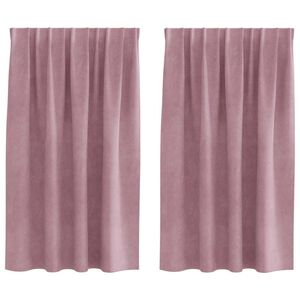vidaXL Zatemňovac&iacute; z&aacute;věsy 2 pcs Tmavě růžov&aacute; 140 x 140 cm samet