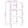 vidaXL Vysok&yacute; bufet Př&iacute;rodn&iacute; 40 x 33,5 x 110 cm Masivn&iacute; ak&aacute;tov&eacute; dřevo
