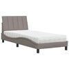 vidaXL Postel s matrac&iacute; Hanko taupe 80 x 200 cm textil