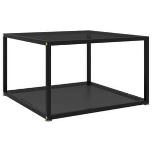 vidaXL Konferenčn&iacute; stolek čern&yacute; 60 x 60 x 35 cm tvrzen&eacute; sklo