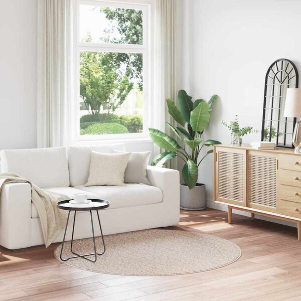 vidaXL Protiskluzov&yacute; Shaggy koberec Kr&eacute;mov&aacute; 160 x 160 cm PP