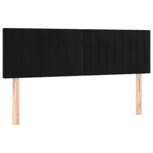vidaXL Čela postele čern&aacute; 144x5x78/88 cm samet