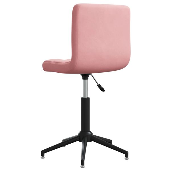 vidaXL Otočn&aacute; j&iacute;deln&iacute; židle růžov&aacute; samet