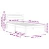 vidaXL R&aacute;m postele s čelo Hněd&aacute; 90 x 200 cm Masivn&iacute; borov&eacute; dřevo