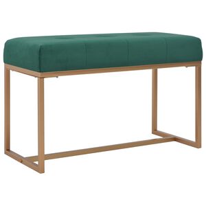 vidaXL Lavice 80 cm zelen&aacute; sametov&aacute;