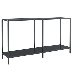 vidaXL Konzolov&yacute; stolek čern&yacute; 140 x 35 x 75,5 cm tvrzen&eacute; sklo