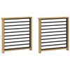 vidaXL Modul opěrek 2 pcs B&iacute;l&aacute; 60 x 6 x 61 cm Masivn&iacute; ak&aacute;tov&eacute; dřevo