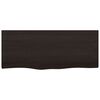 vidaXL Koupelnová deska tmavě hnědá 100x40x(2-4) cm ošetřený masiv