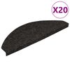 vidaXL Samolepic&iacute; rohože na schody 20 ks čern&eacute; 56x17x3 cm