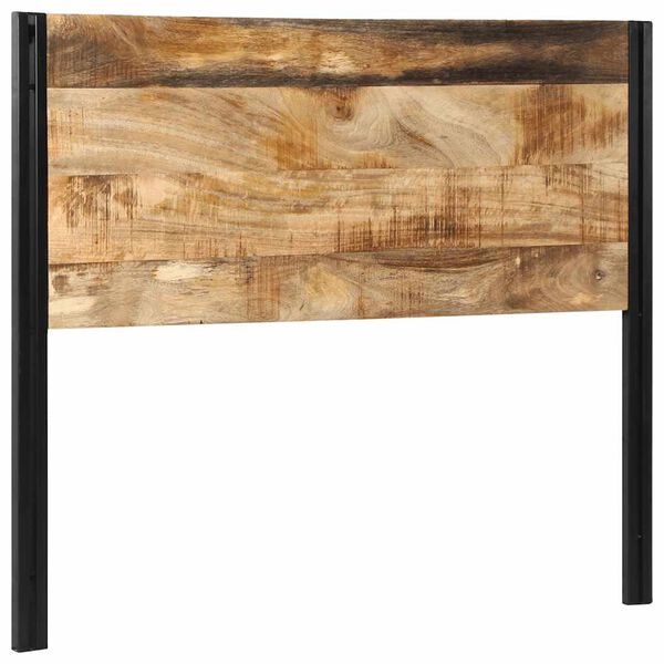 vidaXL Čelo postele 120 cm z masivn&iacute;ho dřeva Mango a železa