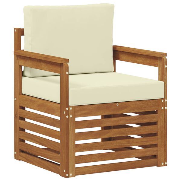 vidaXL Venkovn&iacute; pohovkov&aacute; souprava Masivn&iacute; ak&aacute;ciov&eacute; dřevo a polyester