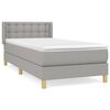 vidaXL Box spring postel s matrac&iacute; světle &scaron;ed&aacute; 90x200 cm textil