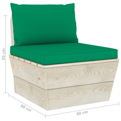 vidaXL 7dílná zahradní sedací souprava z palet + podušky smrkové dřevo