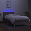 vidaXL Box spring postel s matrac&iacute; a LED taupe 100x200 cm textil