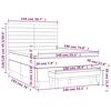 vidaXL Box spring postel s matrac&iacute; kr&eacute;mov&aacute; 140x190 cm textil